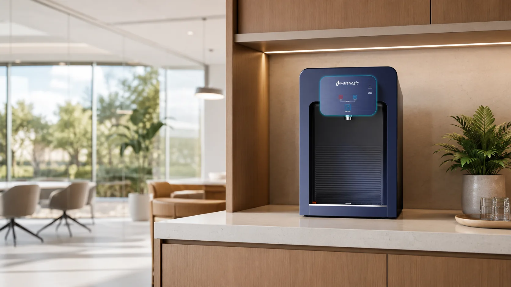 WL50ROCT sobremesa en una recepción luminosa
