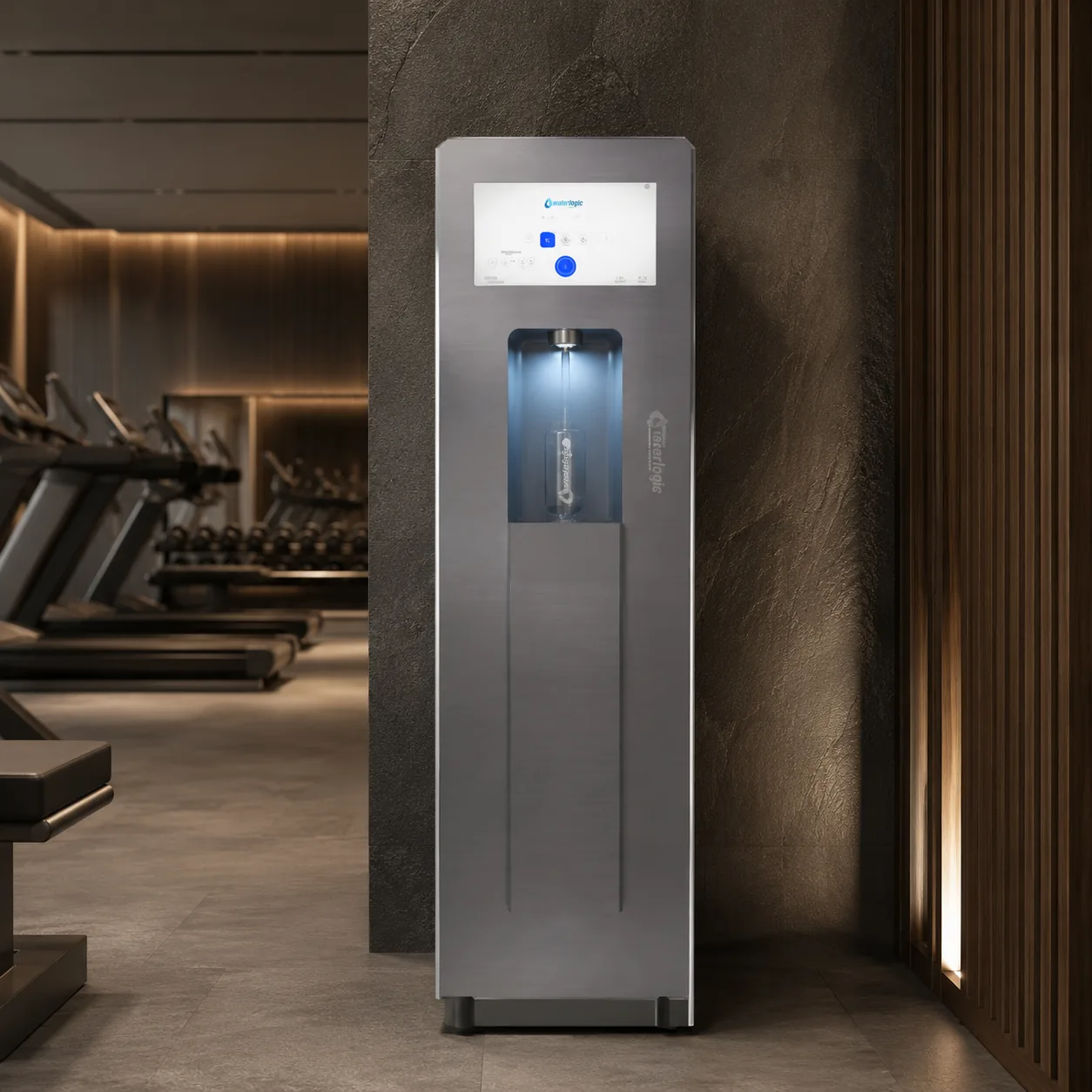 WL50RO en gimnasio corporativo con iluminación cálida
